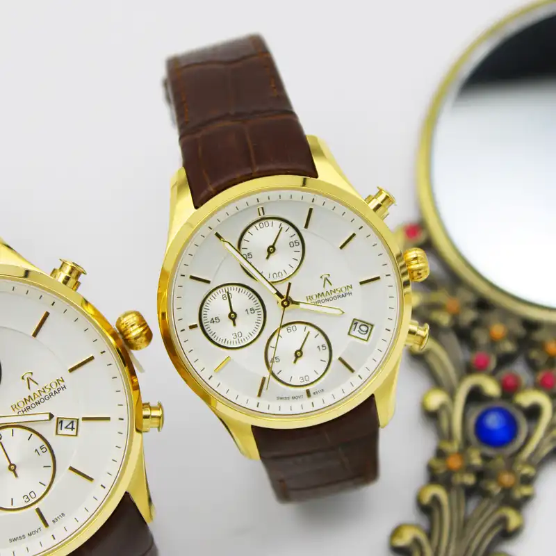 ست ساعت مچی عقربه ای زنانه و مردانه رومانسون مدل 83118L