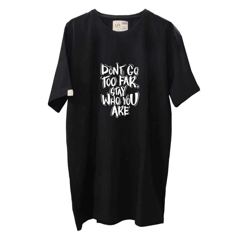 تی شرت آستین کوتاه مردانه مسترمانی مدل همانی که هستی بمان