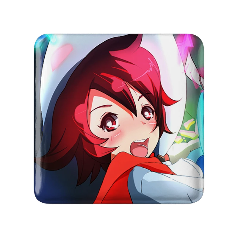 مگنت خندالو طرح اماندا انیمه جادوگران کوچک Little Witch Academia  مدل مربعی کد 22895