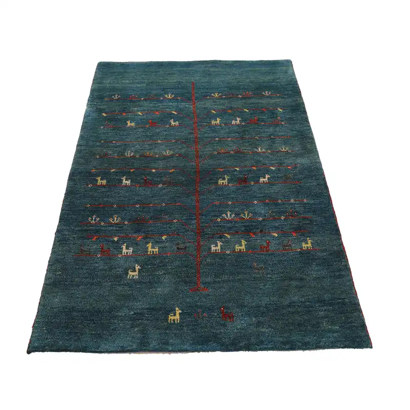 گبه دستباف یک و نیم متری طرح درخشان کد 40202110