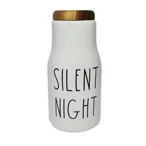  بطری سرامیکی مدل دست‌ساز طرح SILENT NIGHT
