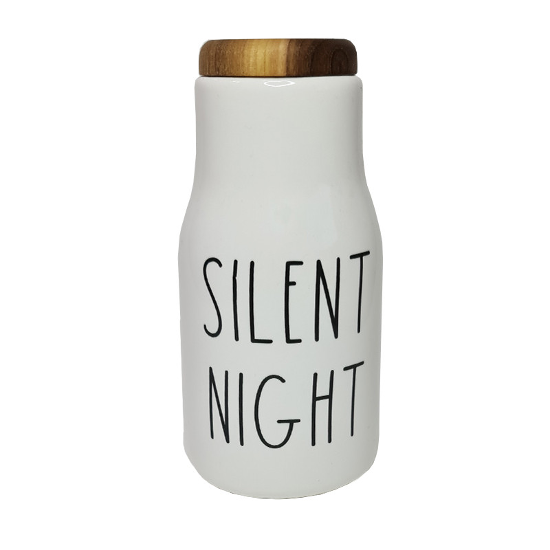  بطری سرامیکی مدل دست ساز طرح SILENT NIGHT