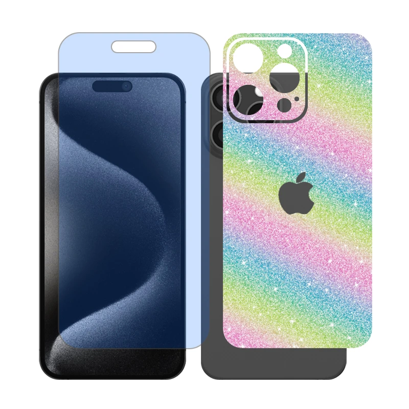 محافظ صفحه نمایش مات آنتی بلو گلس مدل Together مناسب برای گوشی موبایل اپل iPhone 15 Pro Max به همراه برچسب پوششی پشت گوشی