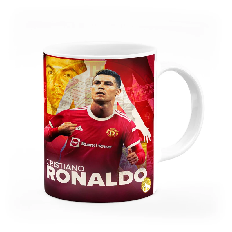 ماگ هومرو طرح تیم باشگاه فوتبال منچستر یونایتد کریستیانو رونالدو مدل MG4942