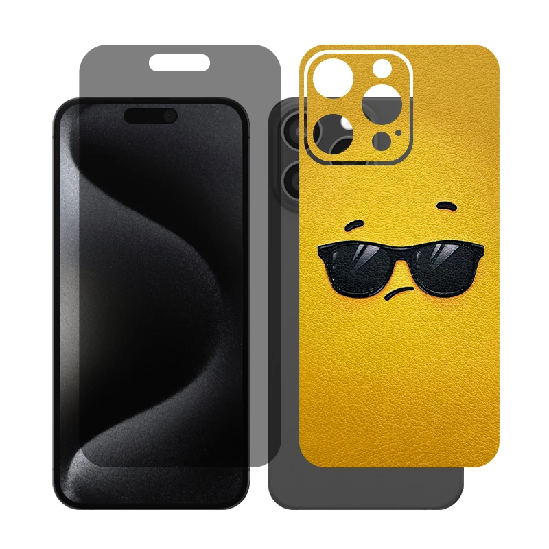 محافظ صفحه نمایش حریم شخصی گلس مدل Together مناسب برای گوشی موبایل اپل iPhone 15 Pro Max به همراه برچسب پوششی پشت گوشی