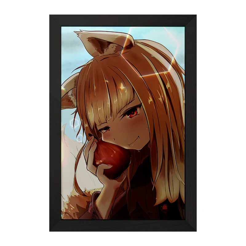 تابلو خندالو مدل هولو انیمه ادویه و گرگ کد 36128