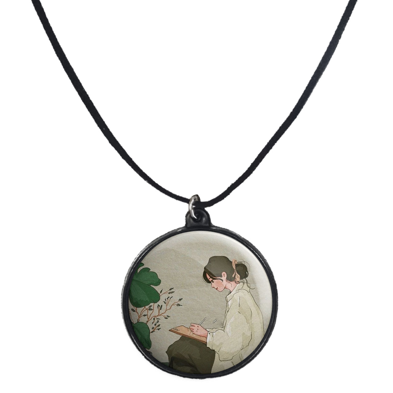 گردنبند پرمانه طرح دخترونه کد pmb.23473 مدل دو طرفه