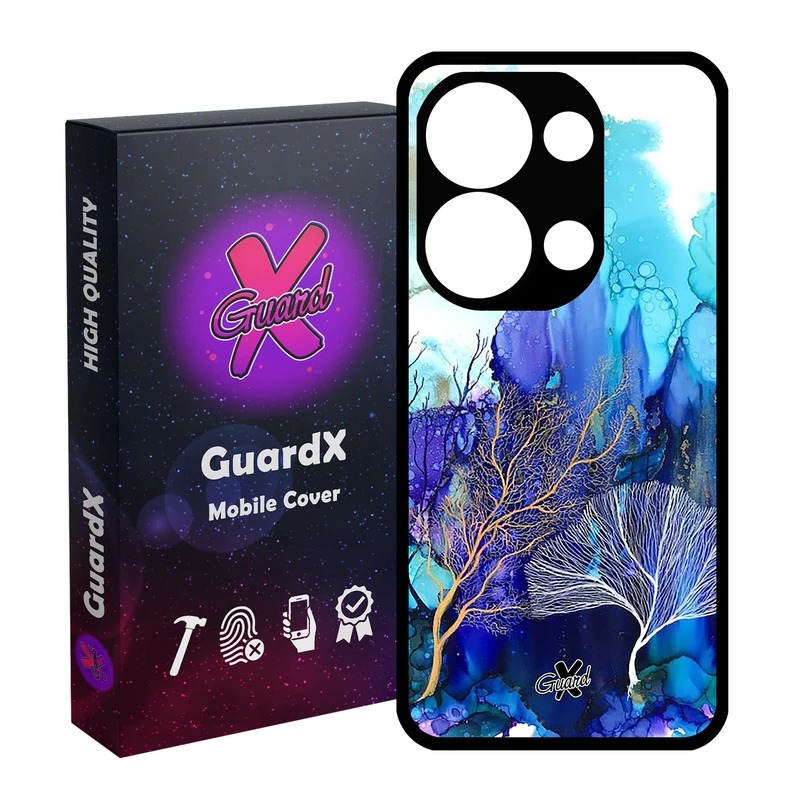 کاور گارد ایکس طرح آبرنگی مدل Glass10292 مناسب برای گوشی موبایل شیائومی Redmi Note 13 Pro 4G / Poco M6 Pro 4G