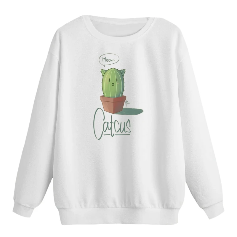 سویشرت زنانه مدل کاکتوس گربه ای کد p1  