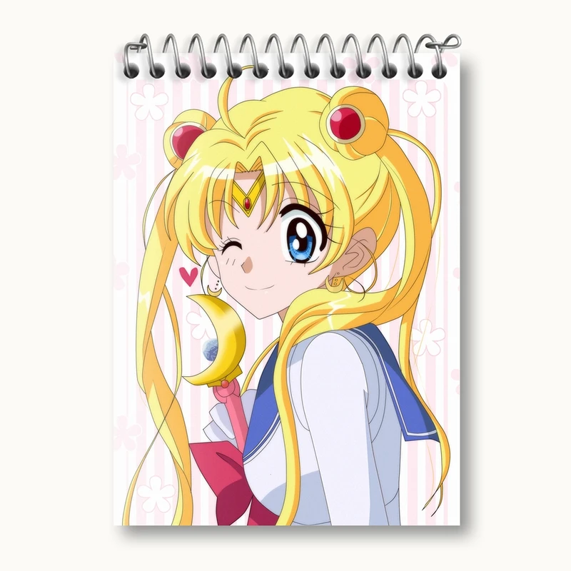 دفتر یادداشت 50 برگ خندالو مدل اوساگی تسوکینو انیمه سیلور مون Sailor Moon کد 17435