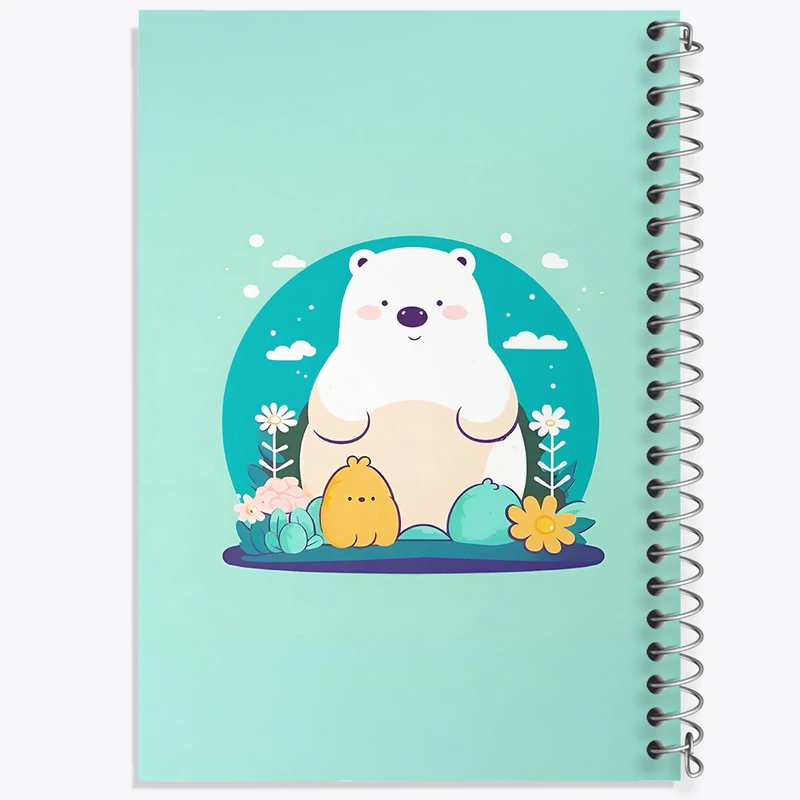 دفتر شطرنجی 50 برگ خندالو طرح خرس بامزه کد N2746