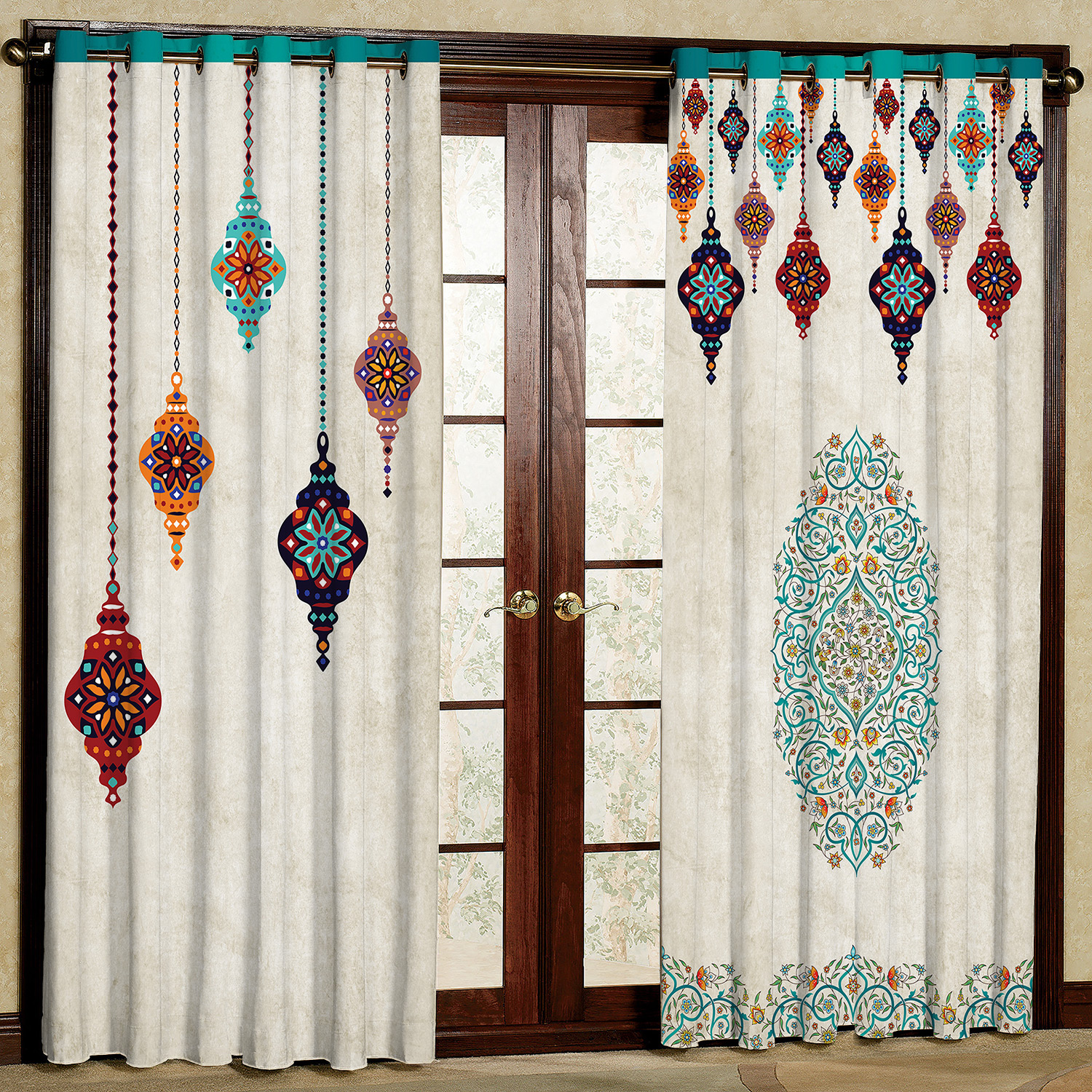 پرده مدل مخمل پانچی کد 1100L سایز 140x280 سانتی متر