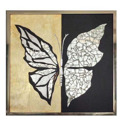 تابلو آینه کاری مدل پروانه