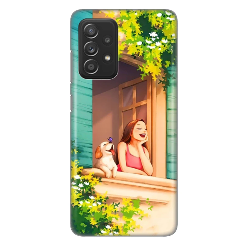 کاور طرح دختر و پنجره کد DIMO-015 مناسب برای گوشی موبایل سامسونگ Galaxy A52s / Galaxy A52 