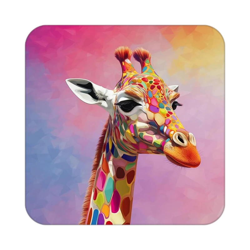 زیر لیوانی کاکتی طرح حیوانات رنگی مدل mp26242