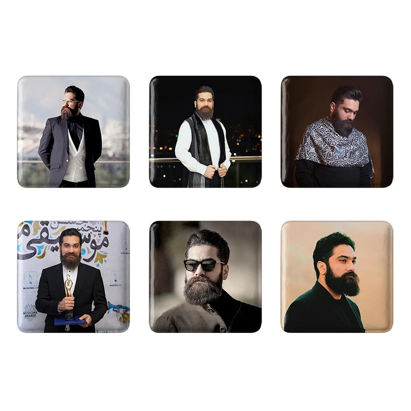 مگنت خندالو مدل علی زندوکیلی کد 255B مجموعه 6 عددی