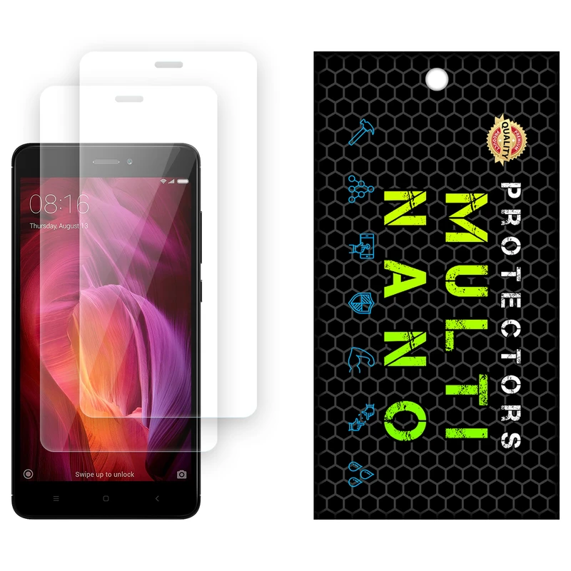 محافظ صفحه نمایش شفاف مولتی نانو مدل X-S2N مناسب برای گوشی موبایل شیائومی Redmi Note 4 (MediaTek) بسته دو عددی