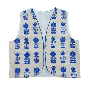 جلیقه زنانه مدل سوزندوزی طرح گل