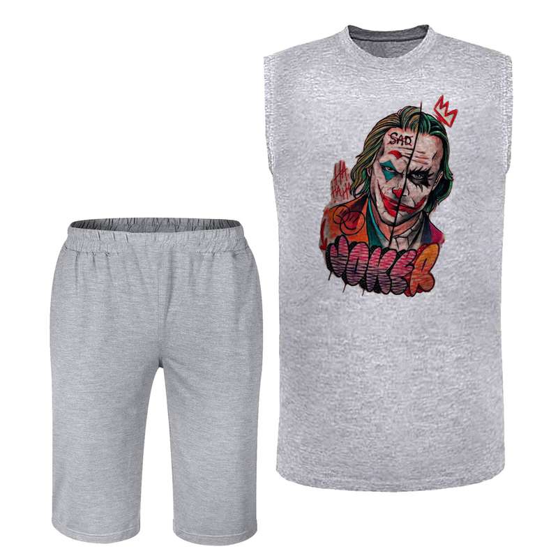 ست تاپ و شلوارک مردانه مدل جوکر کد J53