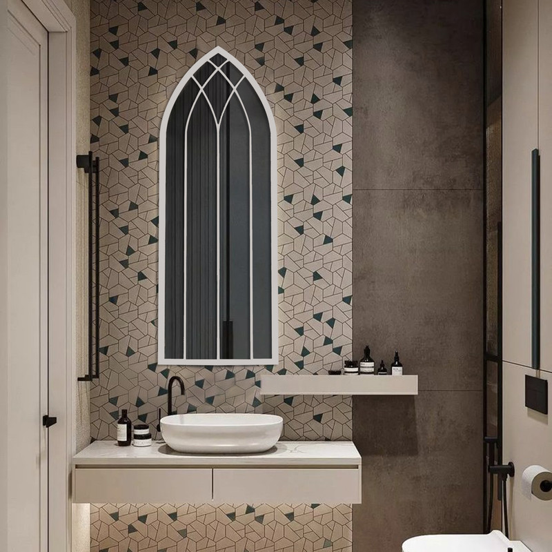 آینه سرویس بهداشتی الف مدل نیم قد پروانه آینه سرویس بهداشتی الف مدل نیم قد پروانه