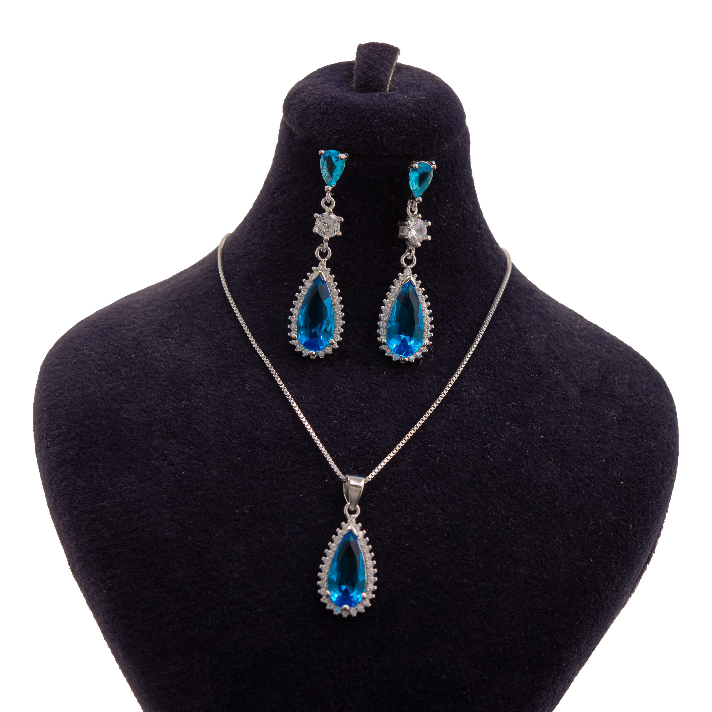 نیم ست نقره زنانه کد 2424