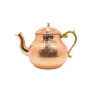 قوری مسی مدل دسته برنجی کد 1019