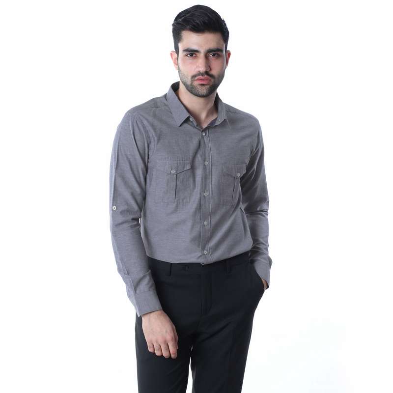 پیراهن مردانه سولا مدل SM420000032-Grey