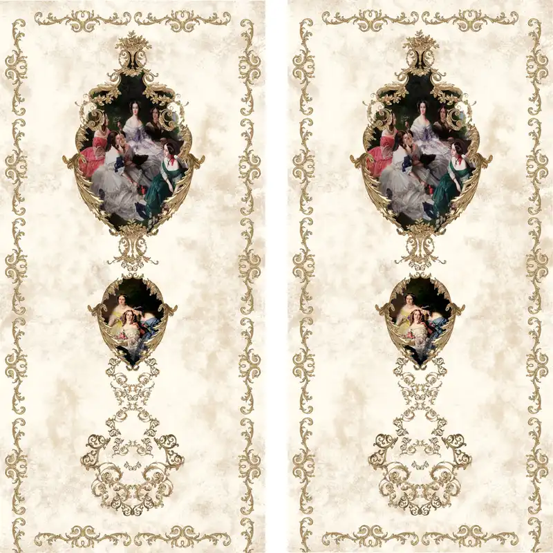 پرده مدل هازان چاپی طرح دکوری کد 3298 سایز 140x280 سانتیمتر