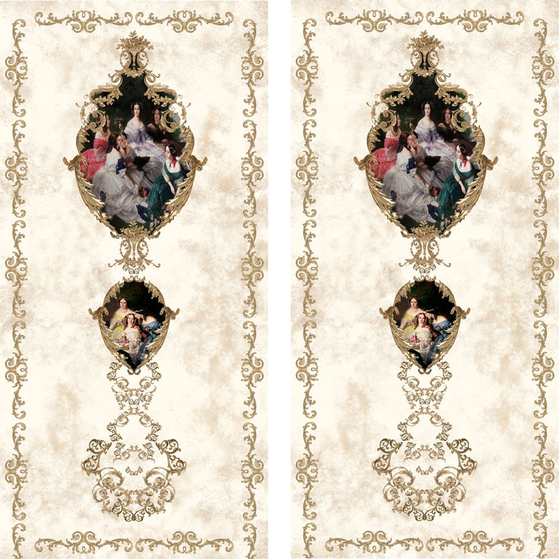 پرده مدل هازان چاپی طرح دکوری کد 3298 سایز 140x280 سانتیمتر