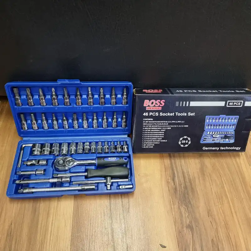 مجموعه 46 عددی آچار و سری بکس باس کد 46s