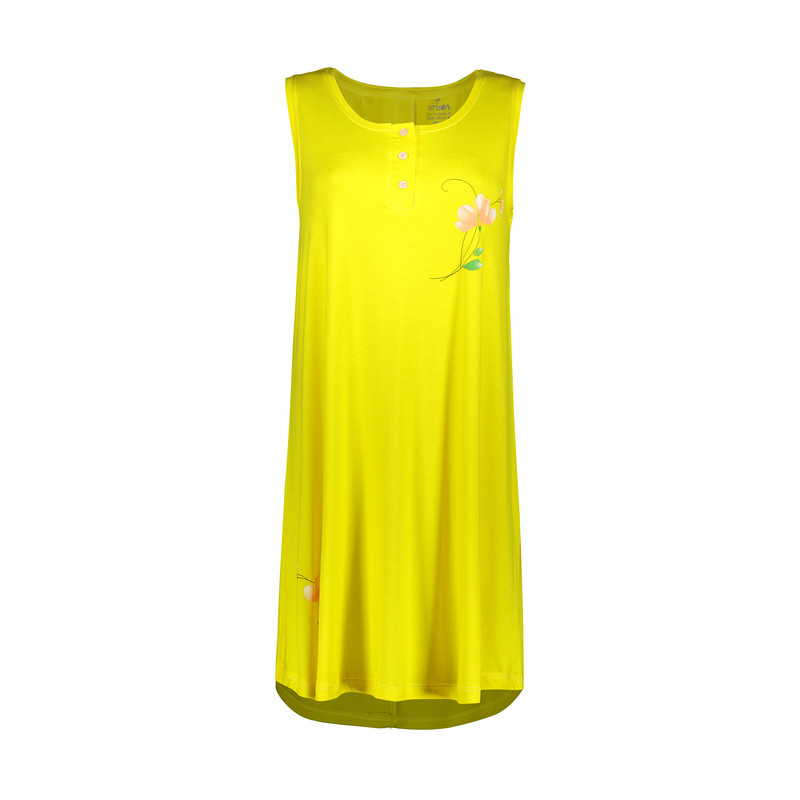 پیراهن زنانه ناربن مدل 1521698-3231 رنگ زرد لیمویی