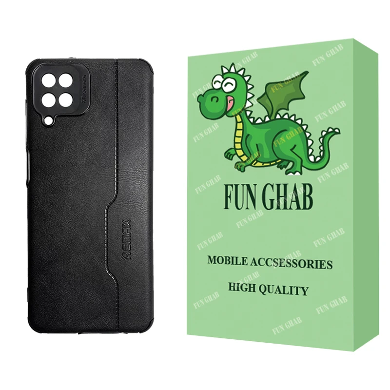 کاور فان قاب مدل چرم مناسب برای گوشی موبایل سامسونگ Galaxy A22 4G