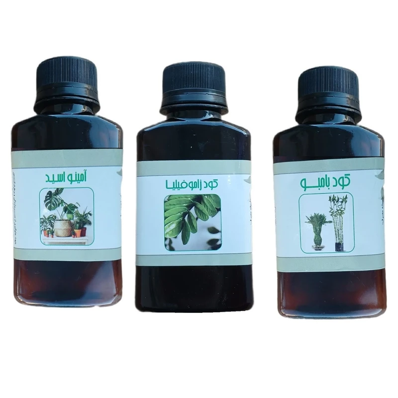 کود مایع امینو اسید و بامبو و زاموفیلیا مدل life drop حجم 110 میلی لیتر بسته 3 عددی