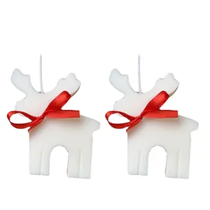 شمع دست‌ساز بدون‌بو مدل گوزن زمان اتمام 2 ساعت مجموعه 2 عددی