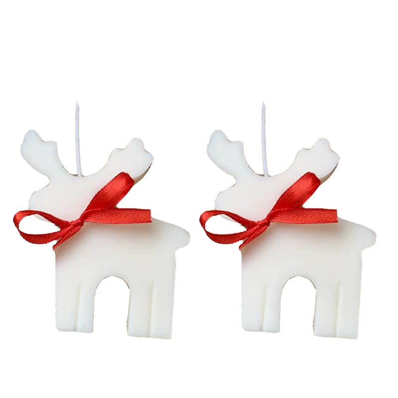 شمع دست‌ساز بدون‌بو مدل گوزن زمان اتمام 2 ساعت مجموعه 2 عددی