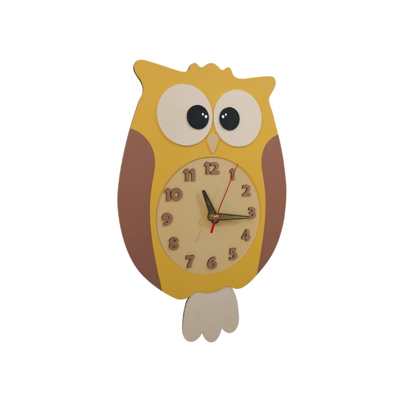 ساعت دیواری کودک طرح جغد مدل MC052-G
