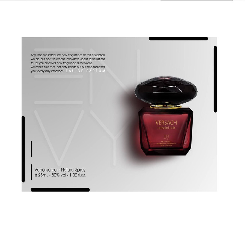 عطر جیبی زنانه ان وی مدل کریستال نویر ورساچه حجم 25 میلی لیتر