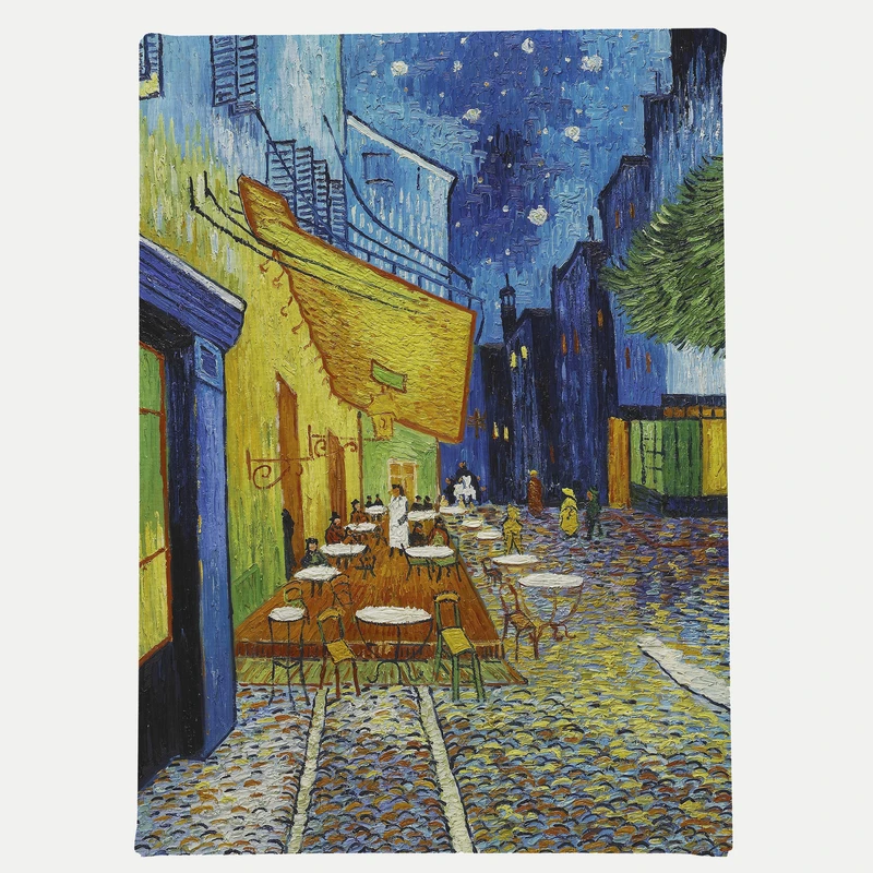 تابلو بوم چاپ سی طرح تراس کافه در شب کد Canvas004