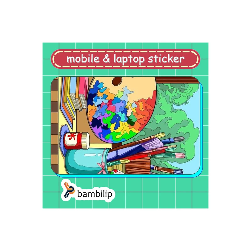 استیکر بامبیلیپ مدل کارت عابر طرح منظره یک نقاش کد 7906777