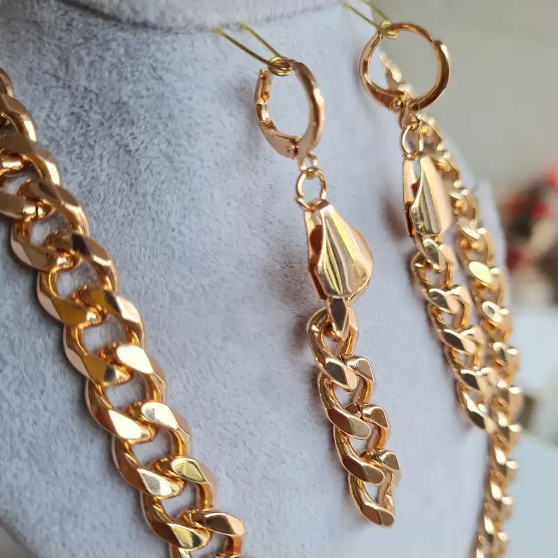 نیم ست زنانه زد جی جولری مدل زنجیری