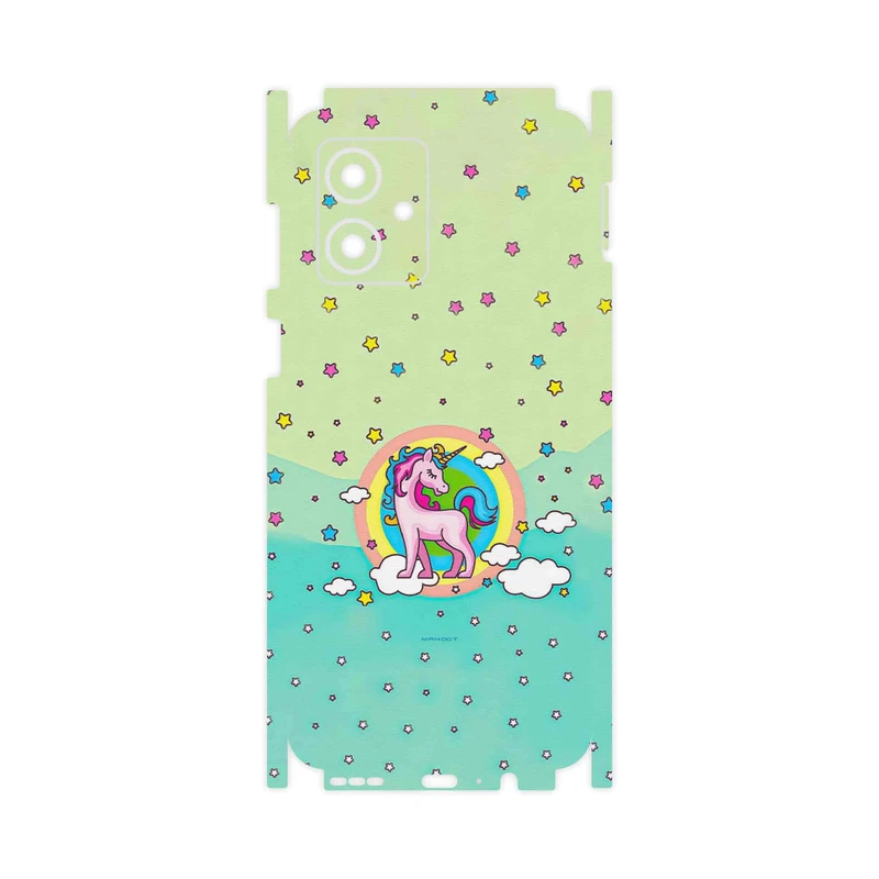 برچسب پوششی ماهوت مدل Rainbow unicorn adventure-FullSkin مناسب برای گوشی موبایل موتورولا Moto G54