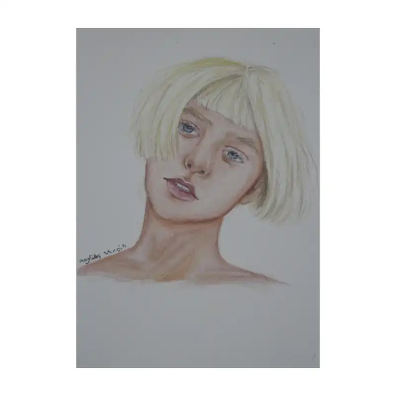 نقاشی مدل دختر کد 04