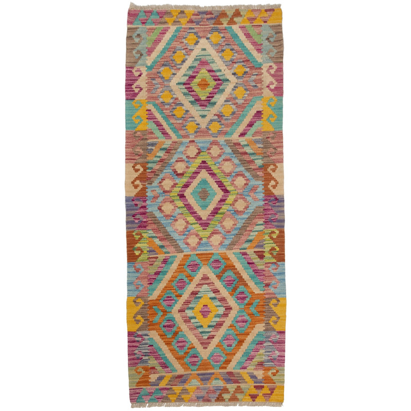گلیم دستباف کناره طول دو متر سی پرشیا کد 813096