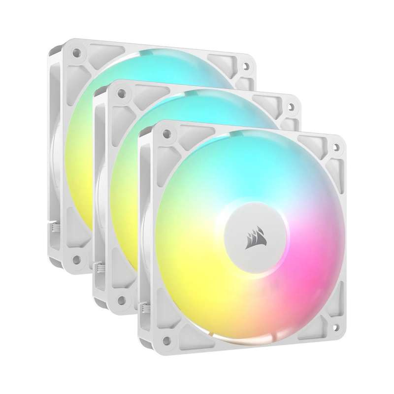 فن کیس کورسیر مدل RS120 سفید بسته سه عددی فن کیس کورسیر مدل RS120 سفید بسته سه عددی