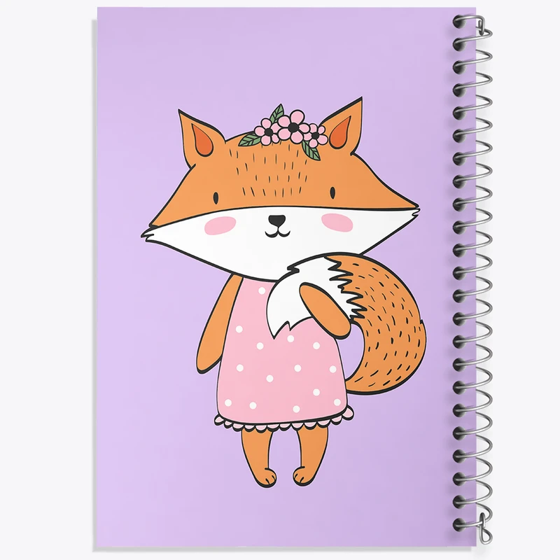 دفتر مشق 50 برگ خندالو طرح روباه کیوت کد N1542