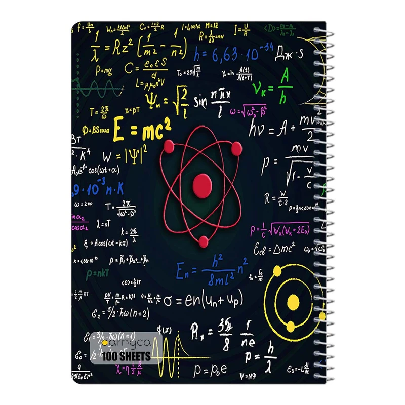 دفتر شطرنجی 100 برگ سیمی کارنیکا طرح فیزیک Physics کد 90440