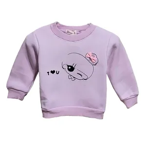 سویشرت دخترانه مدل تو کرک طرح پاپیون