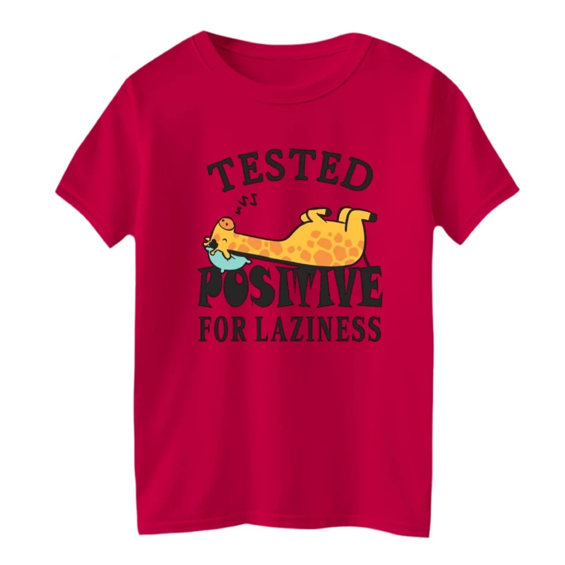 تی شرت آستین کوتاه بچگانه مدل زرافه خوابیده