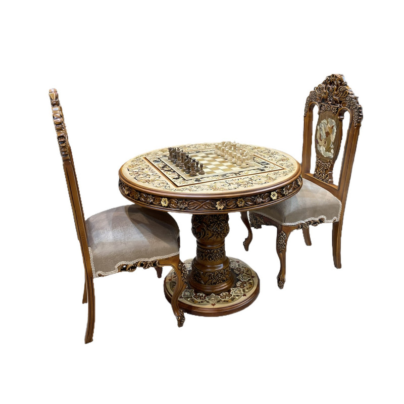 میز و صندلی شطرنج مدل سلطنتی اعلا کد 4446