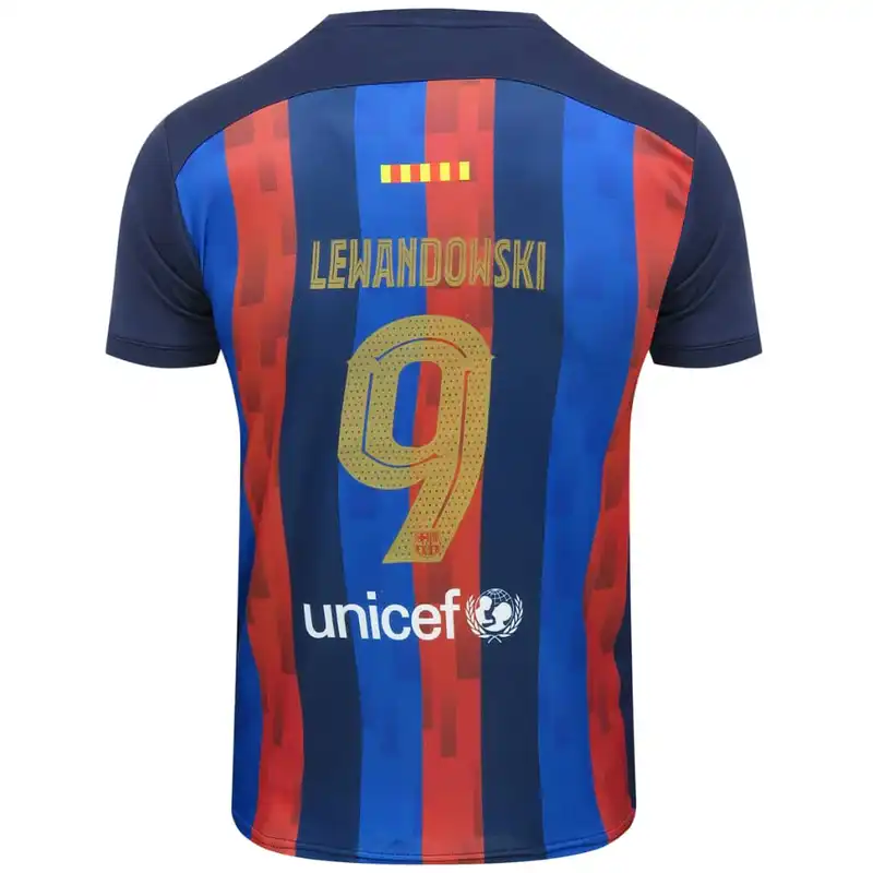 ست 5 تکه لباس ورزشی مردانه مدل لواندوفسکی 2023 طرح بارسلونا